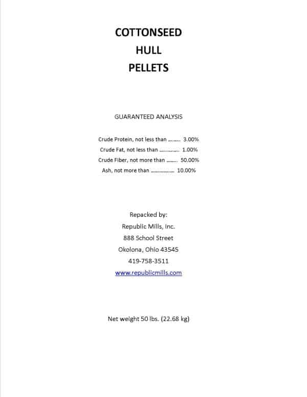 Cottonseed Hull Pellets